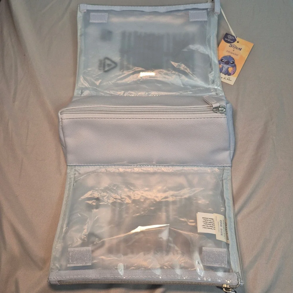 Disney Stitch x Primark Blue Travel Makeup Bag Kai Phillips Fold Out Organizer